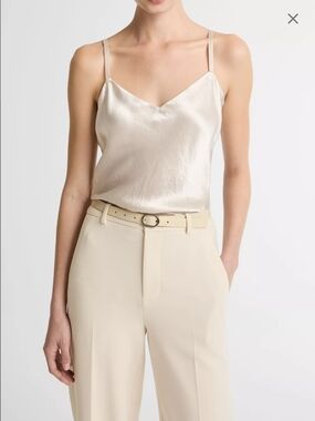 Vince Champagne Satin V-Neck Camisole